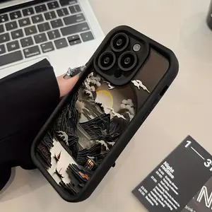 Mountain Pattern Phone Case, TPU Casing, Anti Slip Shockproof Phone Protective Cover, Phone Accessory Compatible with iPhone 11 12 13 14 15 16 Protector, Cellphone, Smartphone, Protection