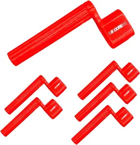 5 Core Guitar String Winder 6Pcs Bridge Pin Puller Acoustic Electric 2-in-1 Guitar Strings Repair Tool Heavy Duty ABS Build for Student Musicians Red - SW S RED 6 PCS