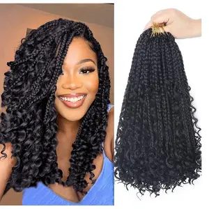 Goddess Bohemian Box Braid Crochet Hair - Soft and Natural Look - Perfect for Stylish and Versatile Looks.