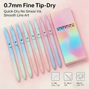 Gel Pens, 5 Pcs 0.7mm Quick Dry BlackInk Pens Fine Point Smooth No Smear Writing Pensfor Bible Study,Journaling Writing,DailyUse - CuteSchool Office Stationery & Supplies -ChristmasGifts Stuff for Girly Nursing Teacher StudentsWomens