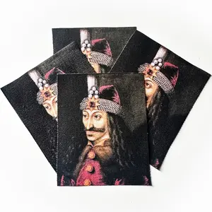 Vlad Dracula Sew-On Fabric Patch - DIY Applique for Jacket Vest Shirt Backpack Bag - 2.75x3.75 Cotton Patch