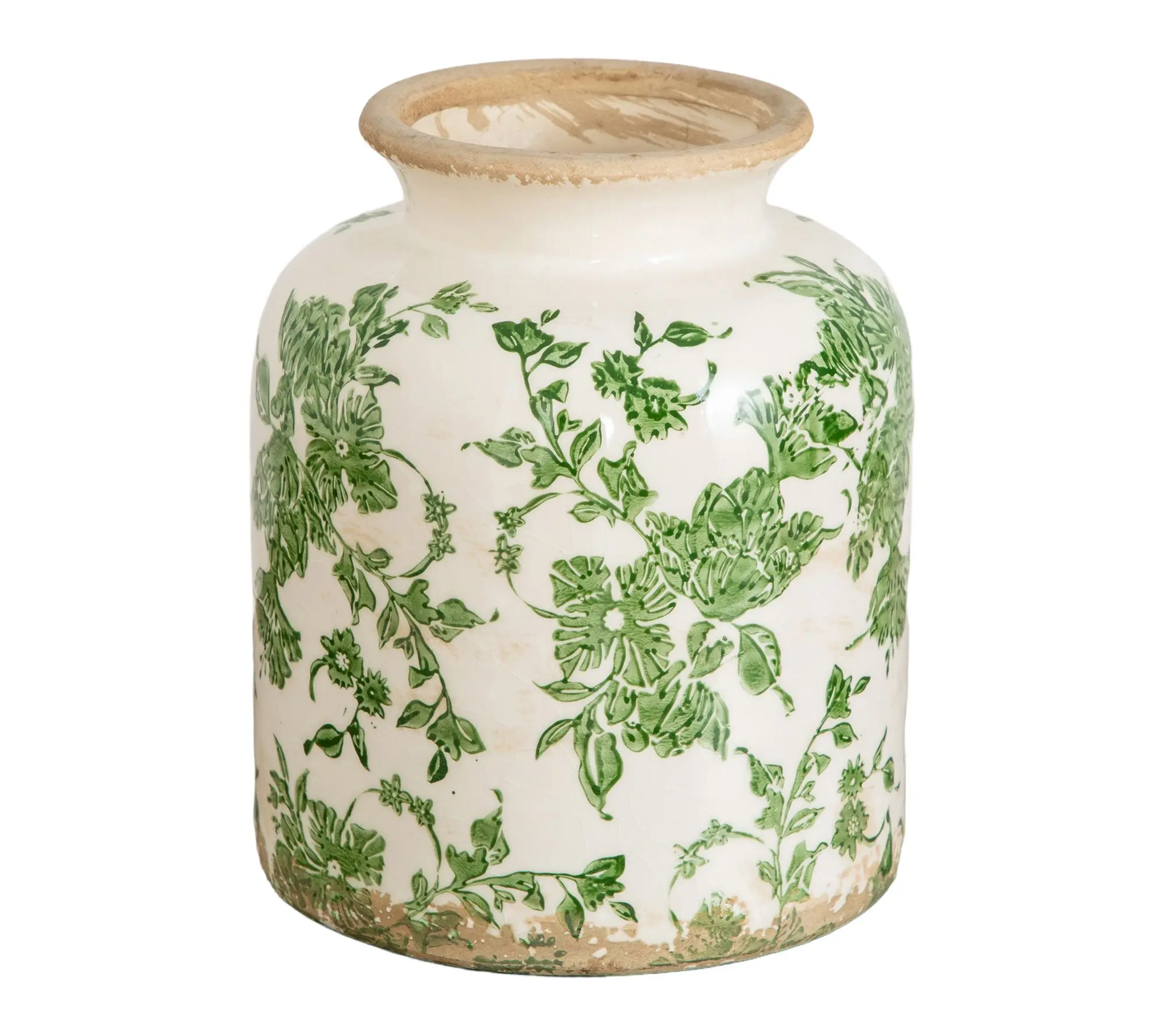 7-in Flower Print Urn by Nearly Natural
