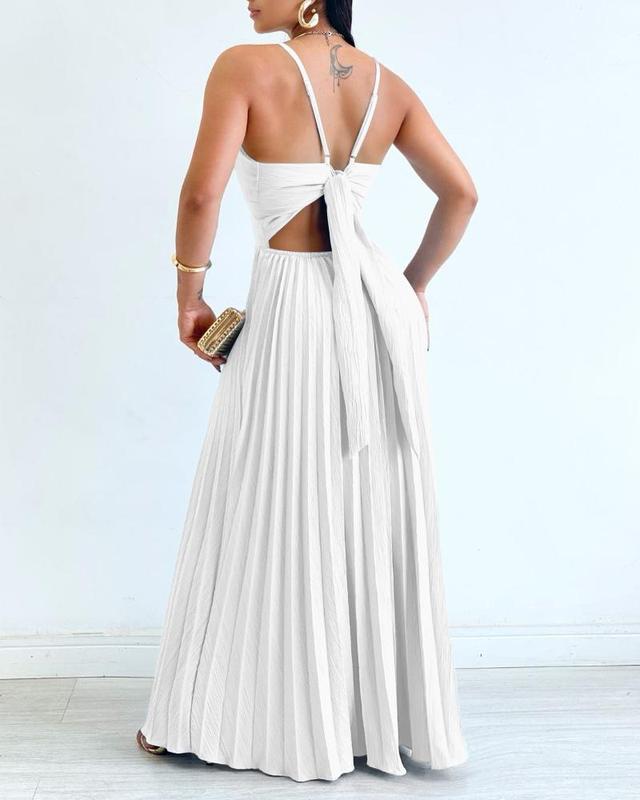 ChicMe Women's Bandeau Sleeveless Valentine's Day Pleated Dress/Elegant Pleated Maxi Dress Elegant Flowy Wedding Guest A Line Maxi Wedding Dress ChicMe Women's Bandeau Sleeveless Valentine's Day Pleated Dress/Elegant Pleated Maxi Dress Elegant Flowy Wedding Guest A Line Maxi Wedding Dress