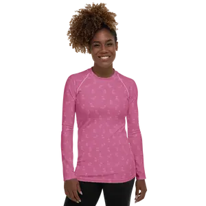 Inhaler Underscrub in Pink for Respiratory Therapists, Healthcare Workers Uniforms, Fitted Long Sleeve Soft, Respiratory Therapy