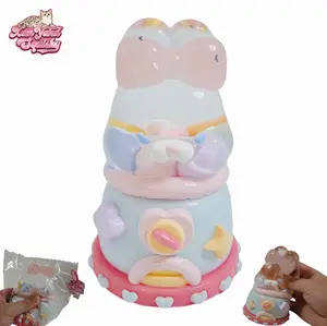 Bunny's Mystery Capsule Squishy, Handmade taba squishy, Food-Grade Silicone Slow-Rising Rebound Squishy, Sticky Squeeze Toys Gift, Fidget Toys for Stress Relief, Non-Toxic Sensory Toys (8.64oz/245g)