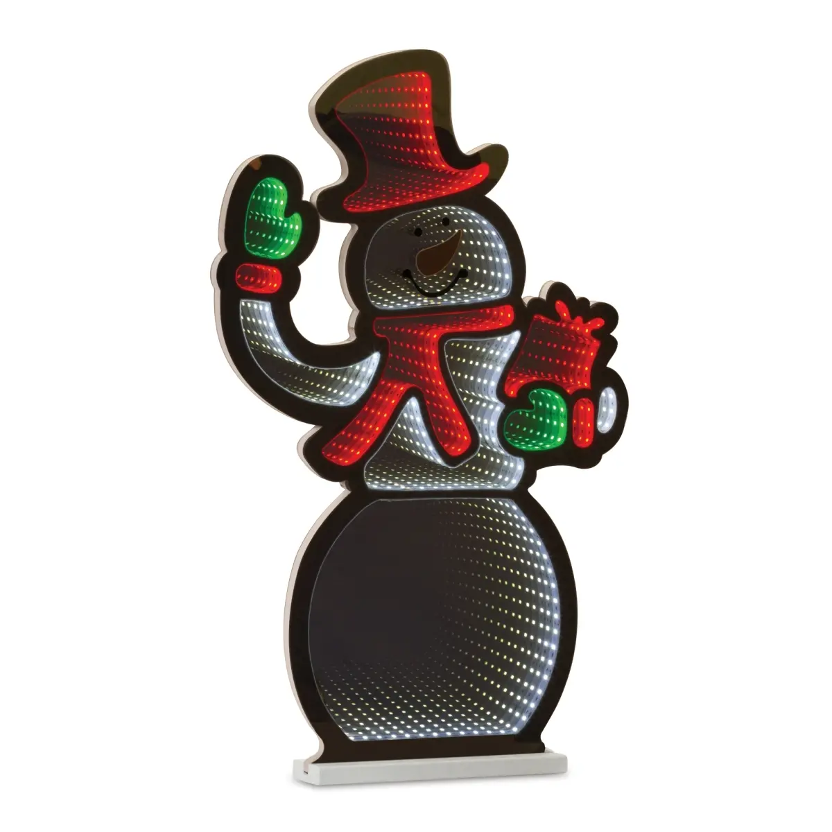 Melrose International 86032DS 29.5 in. Snowman Infinity Light Display, Festive Decor, Home Decor