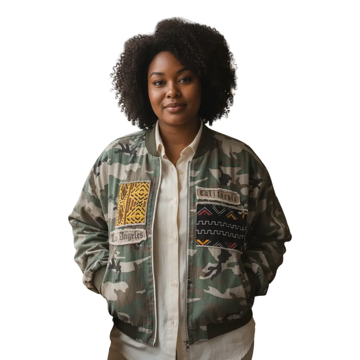 Ayeley-Denim Fusion Upcycled Jacket