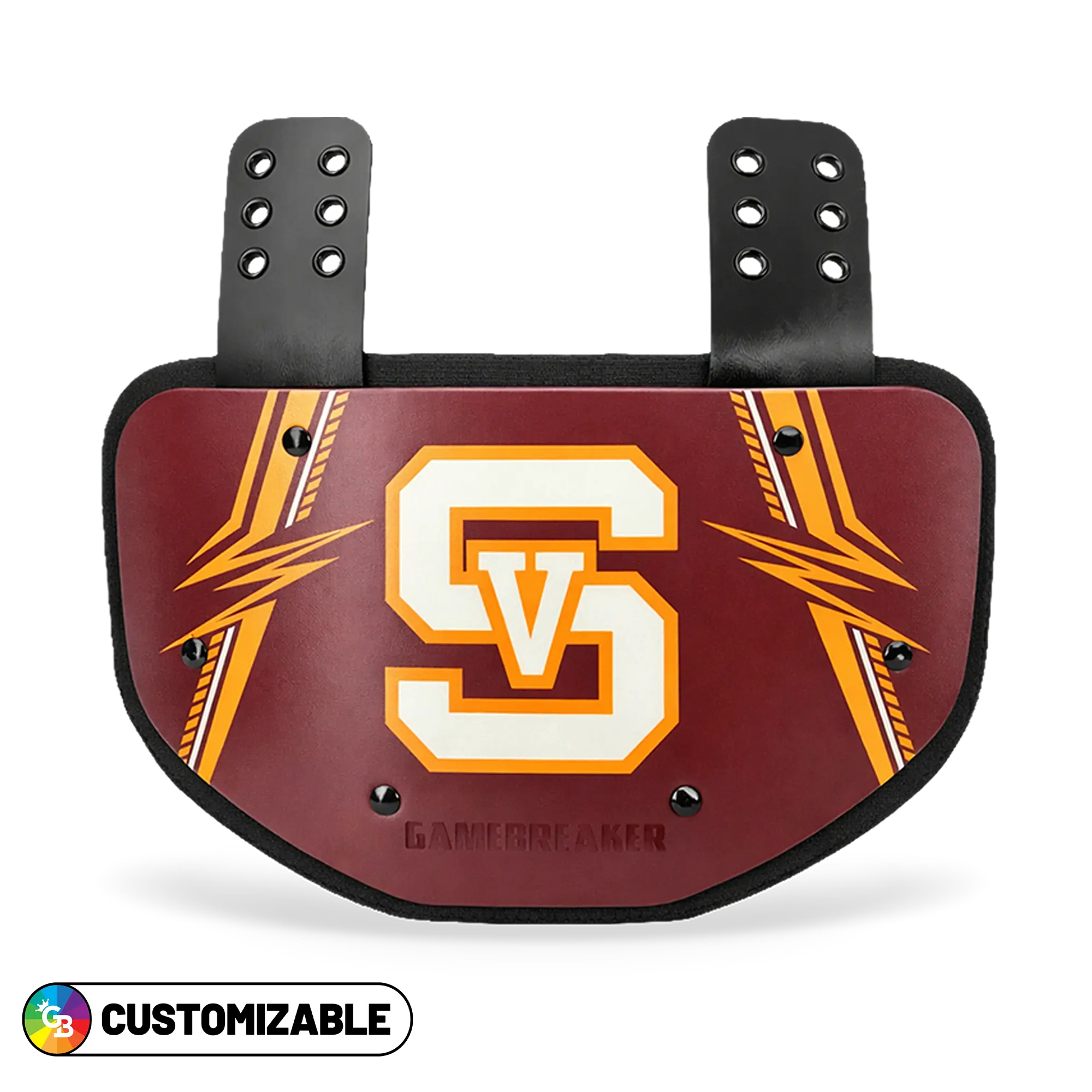 GameBreaker Football Back Plate W/ Customizable Design