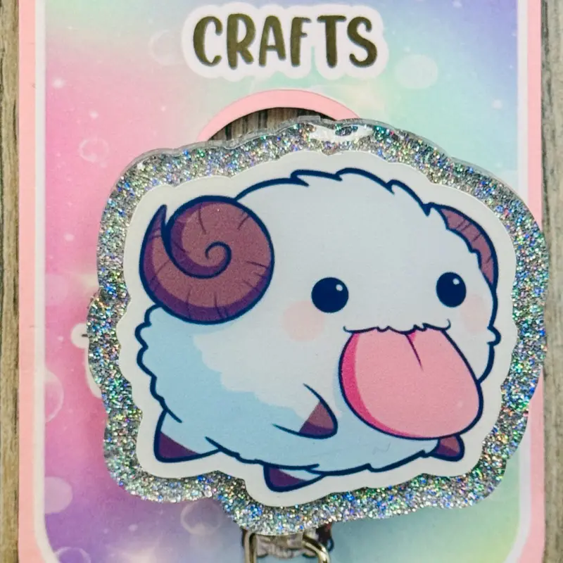 Anime Poro Badge Reel/ID Clip-Retractable Clips-(Alligator, Belt, MRI Safe, Carabiner) & Non-Retractable Clips