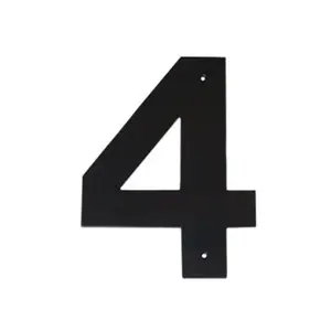 212 MAIN Aluminium Individual Number Sign, 4 In. Helvetica Modern Font House Decor (Montague Metal Products HHN-4-4), Hand