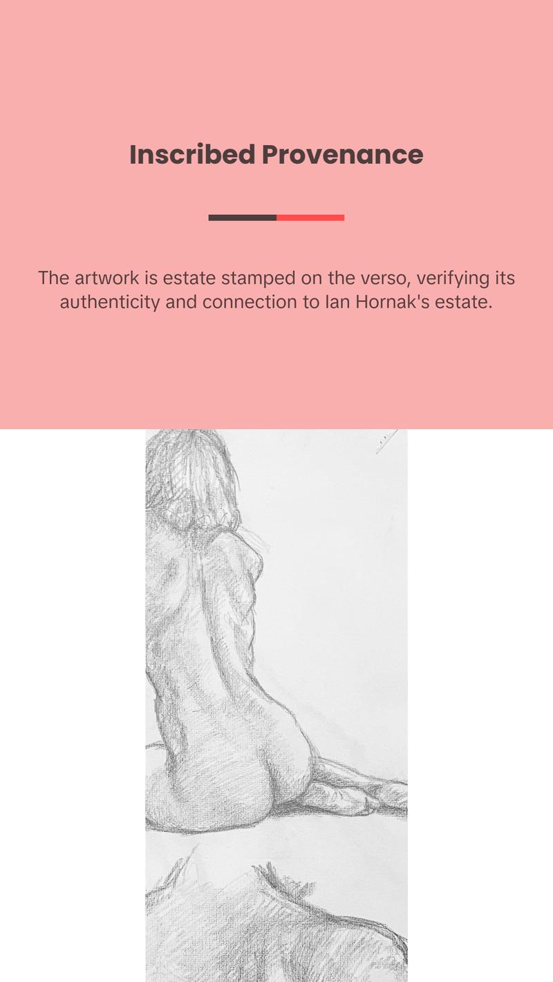 Ian Hornak, Renaissance Male and Female Nude Figure Study, 1963, Original Drawing