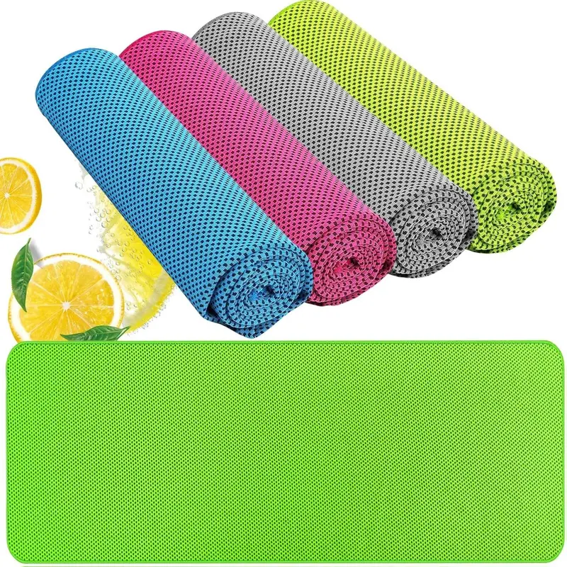 Unisex Microfiber Silk Cooling Neck & Face Towels - Synthetic Fibers, Soft, Breathable, Quick Dry, Portable, Sun Protection, Flexible Wrap, Eco-Friendly (40in x 12in) for Yoga/Gym/Outdoor, Commuting, Fitness Centers