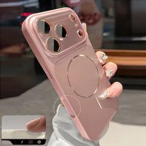 Magnetic AG Nano Scrub Skin Sense Liquid phone cases iphone17 Pro Max 16 15 for iPhone case silicone soft shell TPU+PC shockproof