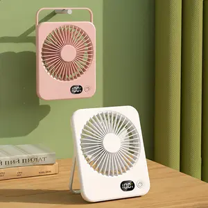 Ultra Thin Foldable Rechargeable Desktop Fan with Digital Display