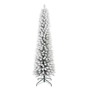 6Ft Artificial Slim Christmas Tree, Skinny Xmas Tree with Stand Perfect for Home, Shops and Holiday Decoration