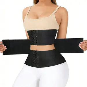 Women Segmented Waist Trainer with Hooks Tummy Control Waist Cincher Corset Buckle Adjustable Waist Trainer Fajas