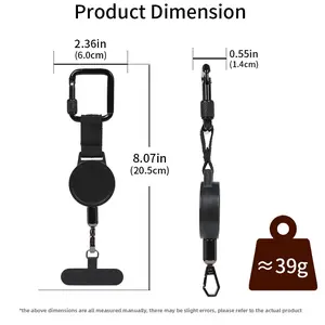 Outdoor square lock buckle Easy to pull buckle Reinforced tension Anti-theft device Telescopic keychain Bold woven webbing Easy to pull
