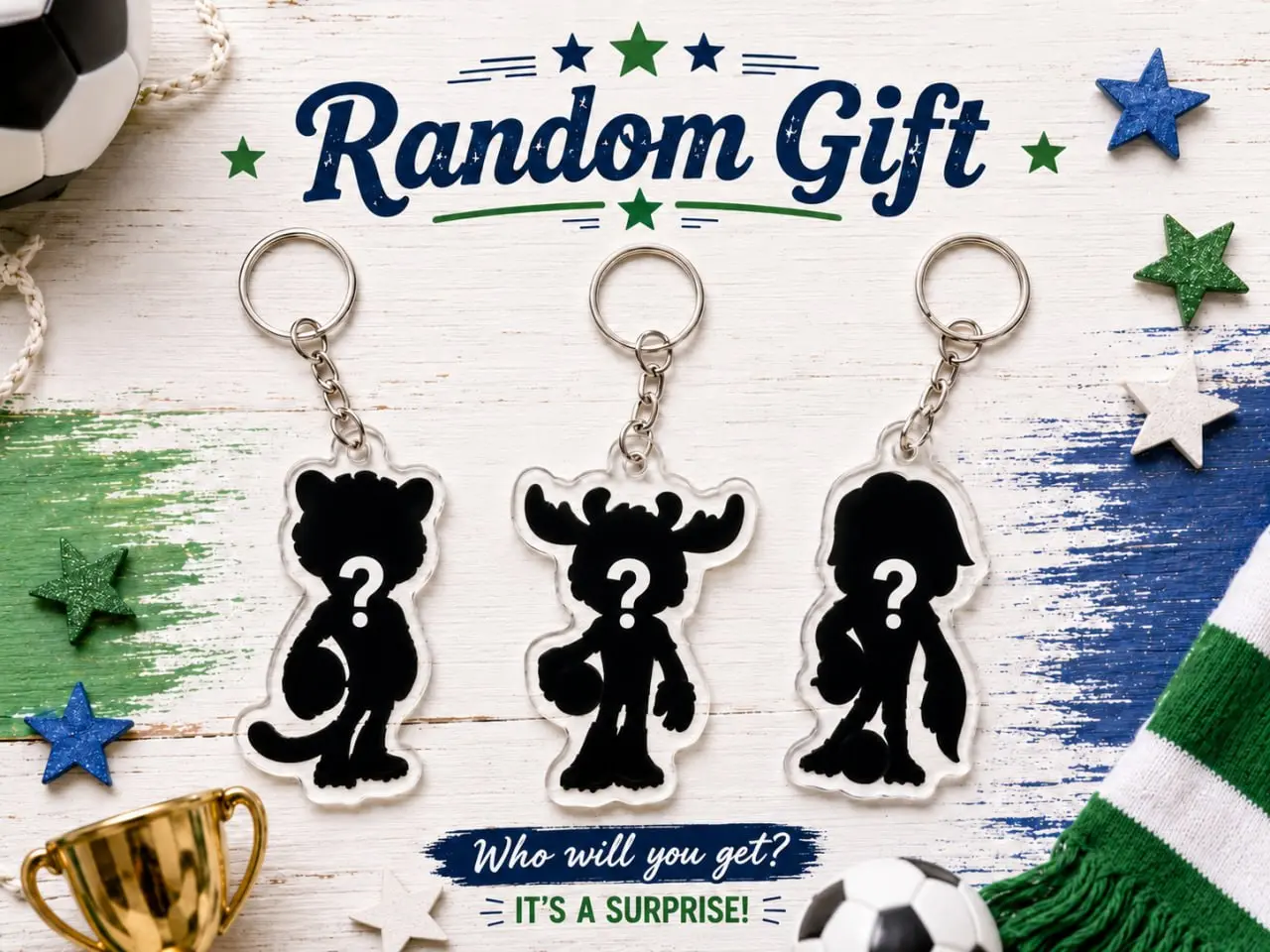 Cute Random Character Style Keychain Mystery Gift Collectible Accessory