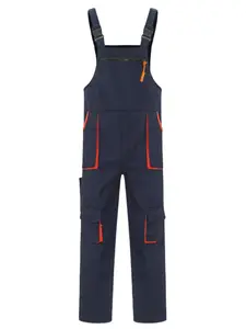 Unisex Colorblock Multi-Pocket Adjustable Strap Waistband Pants, Overalls, Casual Outdoor Workwear Essential, Available in 8 Colors & Sizes