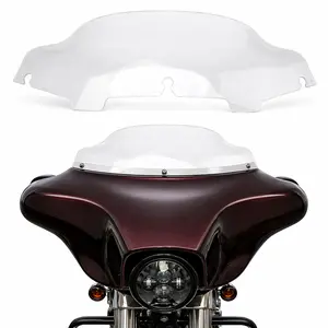 6" Wave Upper Fairing Windshield Aftermarket Replacement for Harley-Davidson Touring 1996-2013 Street Glide Electra Glide
