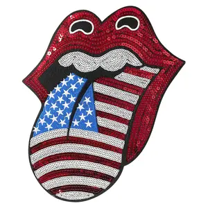 Embroidered Applique Sequin Kawaii Iron On Patches Cute Large Fashion Sew On Accessories for DIY Clothing Backpacks Jackets