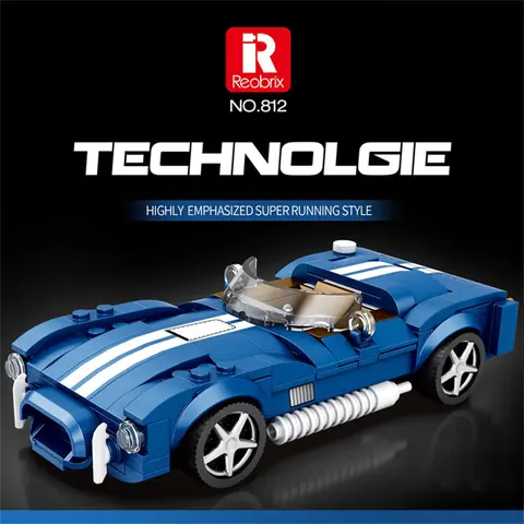 Reobrix Cobra Supercar BPA-Free Building Block Set - 312PCS Unisex Bricks & Parts, 3D Model Building Kits for 6-8 Years Kids, DIY Plastic Open-Ended Play Toy, Birthday Gift