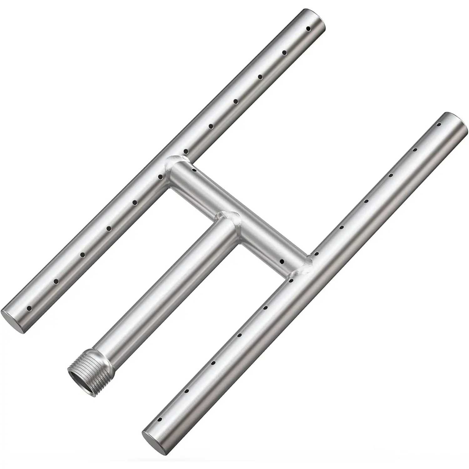 Stainless Steel Fireplace H-Burner, 12x6 Inch Rectangular Gas Fire Pit Component with Smooth Airflow, 60,000 Max BTU, for DIY Enthusiasts (Assembly Required, Indoor & Outdoor Use)