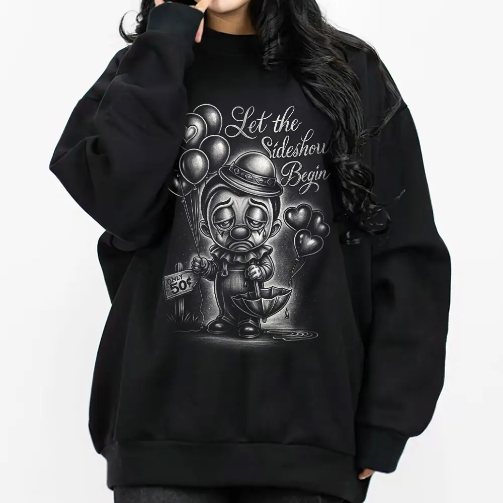 Chicano Clothing Lowrider Chicana Art Gangster Cholo Outfit Cotton Fabric CN71103 Menswear Casual Streetwear Hoodie Unisex Loose Oversized Pullover Black Sweatshirts