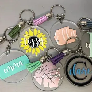 Custom Vinyl Keychains with Personalized Names and Colorful