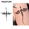 INKARTLINK Funky Dragon Fake Tattoos - 2-Piece Waterproof Long-Lasting Semi Permanent Temporary Tattoos, Skin Friendly Ready-To-Go Body Art for Adults, Single Item Option, Suitable for All Skin Types