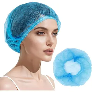 100 Pcs Polypropylene Bouffant Caps,21"/24" Disposable Non-Woven Hair Nets,Non Woven Bulk Elastic Dust Caps for Kitchen