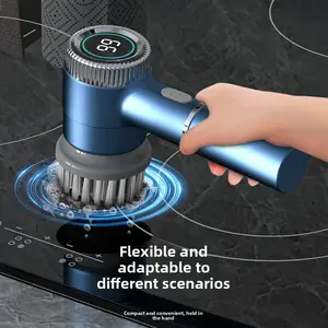 Multi - Function Kitchen Electric Cleaning Brush Wireless Automatic Scrubber for Dishes Pots and Pans Rechargeable Household Cleaning Tool