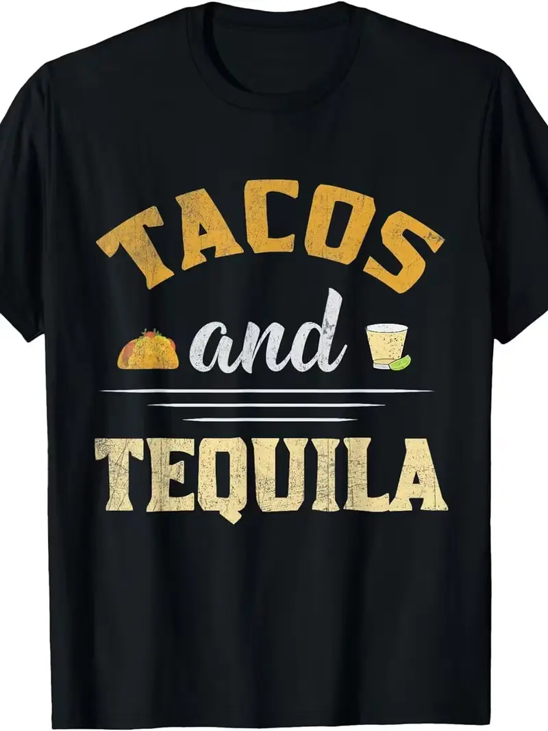 Tacos and Tequila Funny Graphic T-Shirt