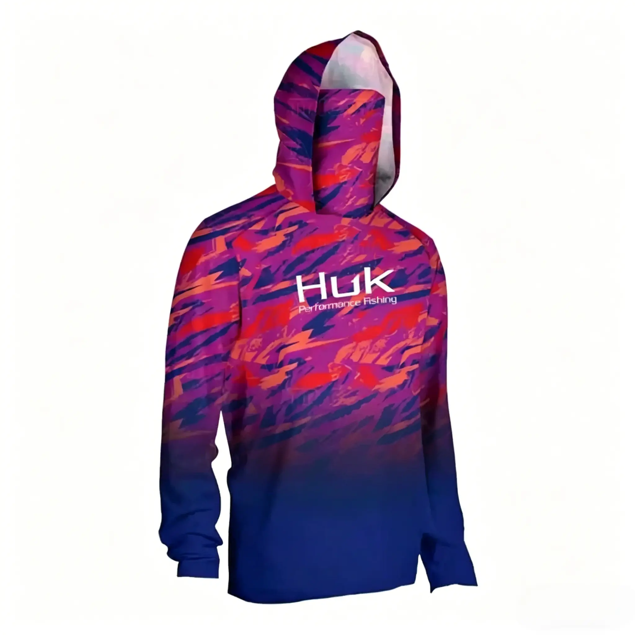 Men's Fishing Hoodie with Built-in Face Mask, Long-Sleeve UPF 50+ Performance Sun Shirt, Breathable and Fast-Drying for Outdoor Wear, Hoodies men ocean design