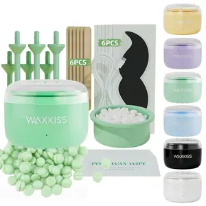 50g Hard Wax Beans Mini Nose Wax Kit For Men Women, Rapid Heating Nose Ear Body Hair Removal Small Waxing Warmer Kit with Beans & Sticks, Constant Temperature, Easy to Use & Clean - Valentine's Day Gift For Lover