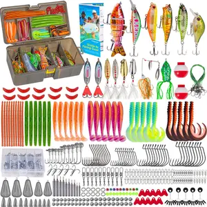 THKFISH Fishing Lure Kit 403PCS Bass Fishing Kit for Freshwater Tackle Box with Tackle Included Topwater Lures Fishing Hooks Weights Accessories Set Fishing Gear Gift for Men