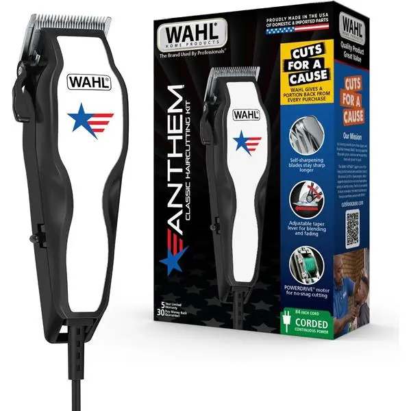 Wahl USA Anthem Classic Corded At Home Hair Clipper for Men with Fade Lever | For Full Haircuts & Blending Faded Haircuts With The Adjustable Taper Lever, Powerful Motor, No-Snag Blades – Model 3029140