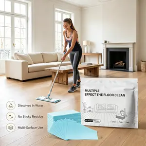 Floor Cleaning Sheets, Multi-Surface Antibacterial Cleaner for Hardwood, Laminate & Tile Floors, RV Wall Maintenance with Deodorization