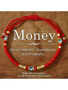 1pcs Evil Eye Bracelet for Women & Men - Handmade Adjustable Beaded Bracelet, Protection Jewelry for Good Luck, Friendship Gift, Boho Chic Spiritual Accessory, Exorcism & Positive Energy Wristband