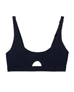 Organic Cotton Keyhole Soft Bra in Marine