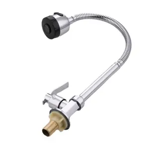 Modern Copper Alloy Faucet, 360° Rotating Single Cold Water Tap, Easy Installation with Adapter, Kitchen Sink Faucet