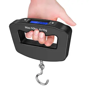 Digital Luggage Scale Portable Suitcase Weighing Scale 110lb/50kg Portable Handheld Suitcase Weight Scale with Hook