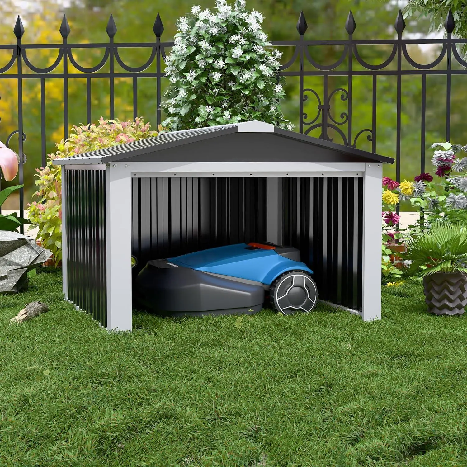 Waterproof Robot Lawn Mower Garage Outdoor Storage Shelter for Automatic Mowers Waterproof Robot Lawn Mower Garage Outdoor Storage Shelter for Automatic Mowers