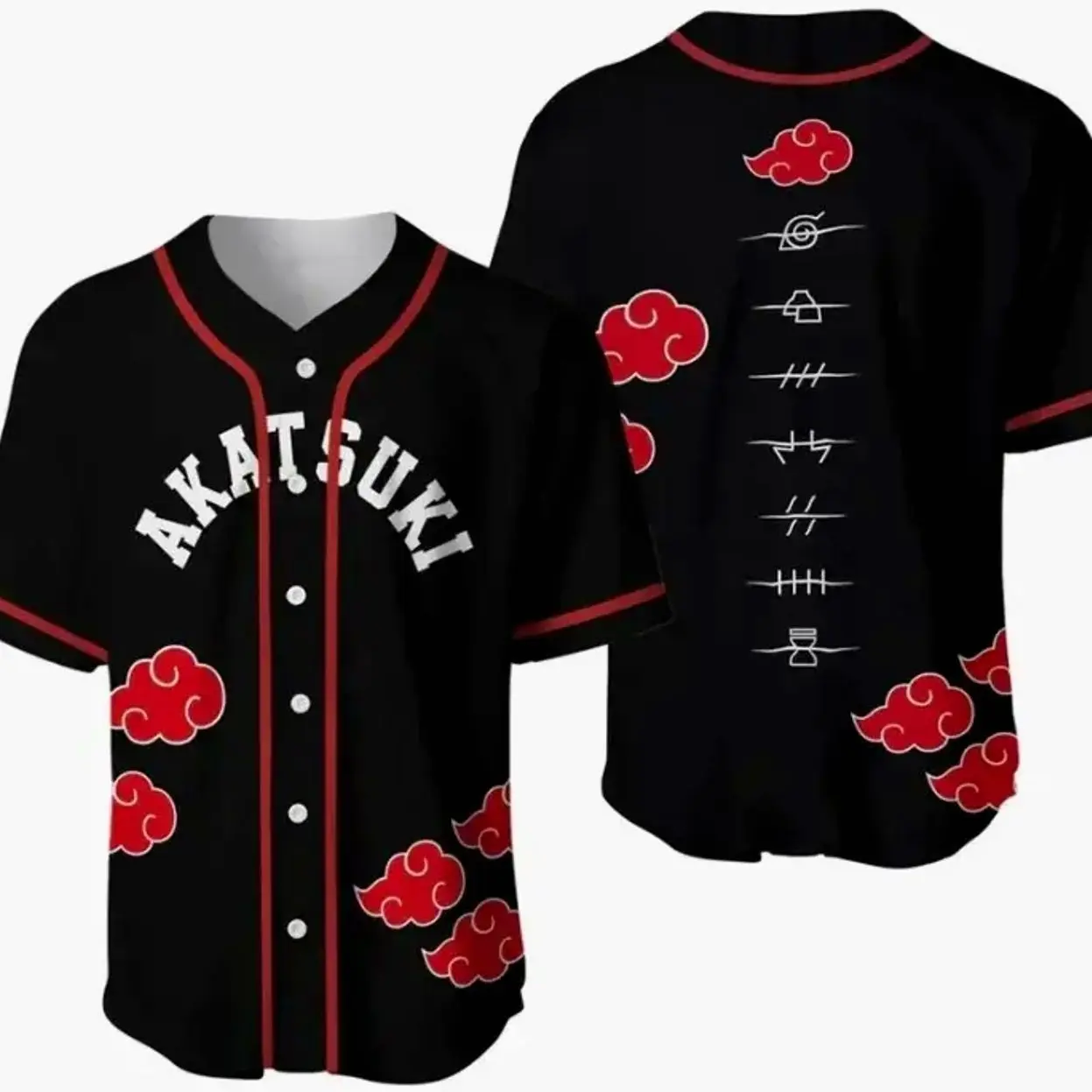 Akatsuki Anime Inspired Baseball Jersey Shirt