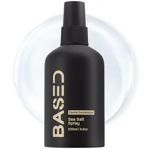 BASED Sea Salt Spray, Natural Finish Sea Salt Spray for Hair, Volumizes & Texturizes, Infused with Kelp & Vitamin B5, Light & Non-Greasy, Paraben, Sulfate, Phthalate Free, 6.8 oz (Pack of 1)