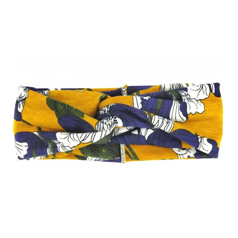 ROYAL IMPRESSION Women's Full-Stretch Boho Floral Print Headband - High Elasticity Non-Slip Sweatband, Bandana Head Wrap for Daily Workout, Hiking, Beach Use, Comfortable Versatile Summer Hair Accessory