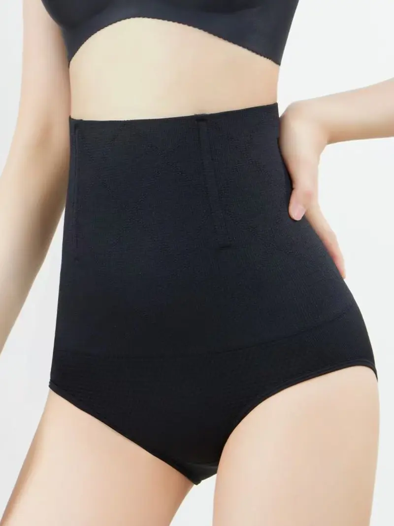 Women's High Waist Shapewear Thong Panties, Seamless Butt Lifting Underwear, Anti-Slip Safety Pants, Slimming Belly Control