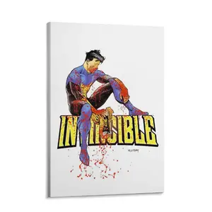 Invincible Poster A Essential for Comic Book Aficionados High Quality Canvas Print Ideal for Gaming Rooms Lounges Living Room Bedroom Office Decor