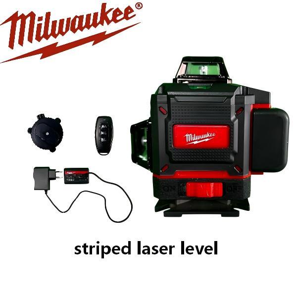 Milwaukee 16-Line 4D Laser Level, Intelligent Touch Screen, Self-Leveling, ±2mm/10m Accuracy, 360° 4D Coverage, Green Laser, For Construction and Interior Layout, With Rechargeable Battery