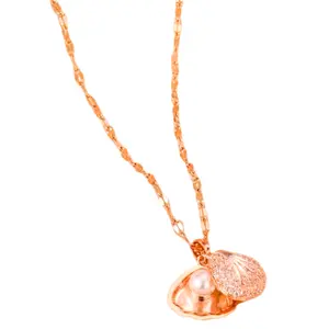 evry jewels shell necklace Seashell Pendant Necklace, Shell Locket with a Pearl, Rhinestones Pendant, Gold Silver Rosegold Jewelry, Beach Lover, Cute for Women Wife Mom Daughter Girlfriend